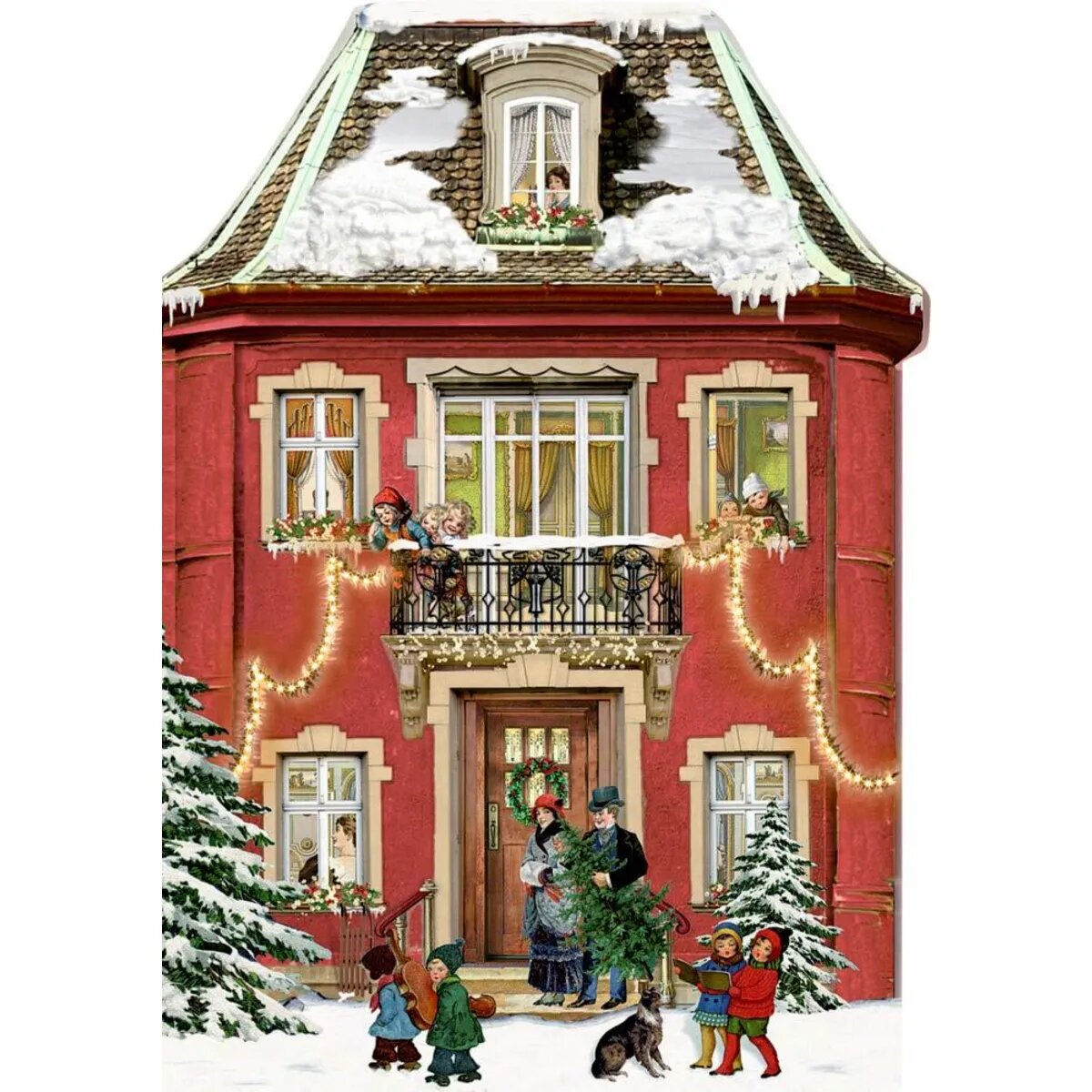Coppenrath Verlag Nostalgische Weihnachten, Mini-Adventskalender (Behr), 1 Stück, 4-fach sortiert