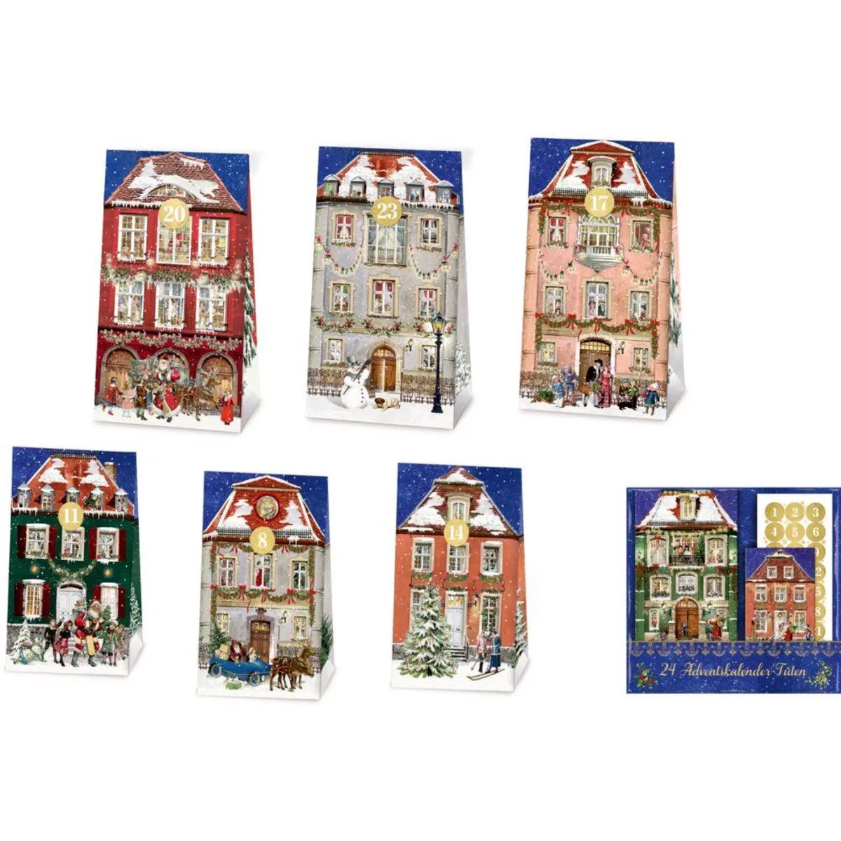 Coppenrath Verlag Nostalgische Weihnachtsstadt - 24 Adventskal.-Tüten (Behr)