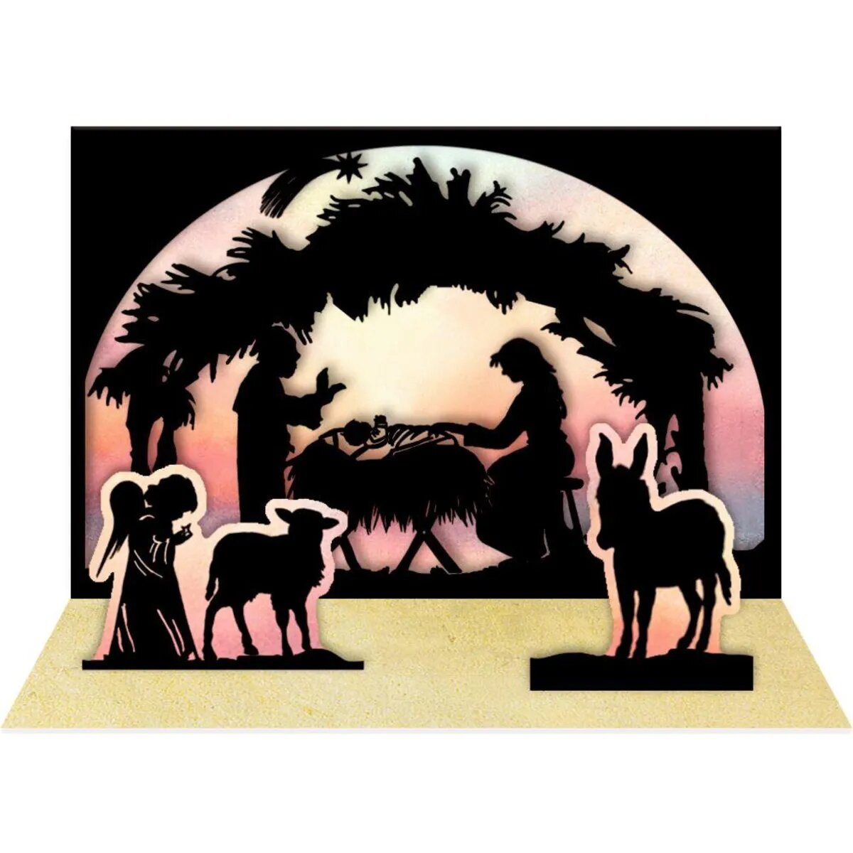 Coppenrath Verlag Pop-up-Weihnachtskrippe Scherenschnitt, Adv. (Behr)