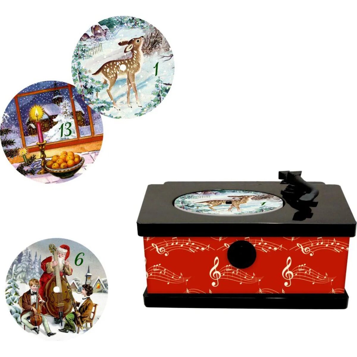 Coppenrath Verlag Sound-Adventskalender, Vintage-Plattenspieler Behr.