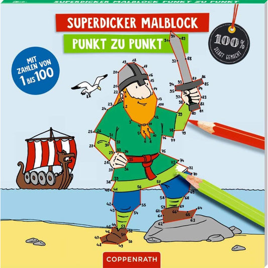 Coppenrath Verlag Superdicker Malblock Punkt-zu-Punkt