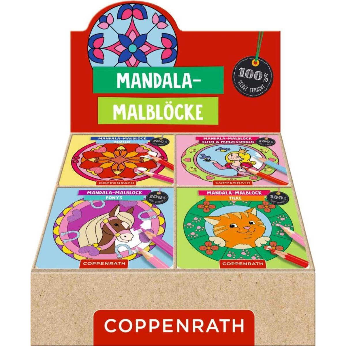 Coppenrath Verlag TA "Mandala-Malblöcke" 100% selbst gemacht (4 x 8 Ex.)