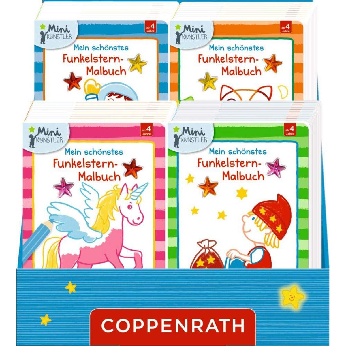 Coppenrath Verlag TA Meine schönsten Funkelstern-Malbücher (4x10 Ex.) Mini-K.