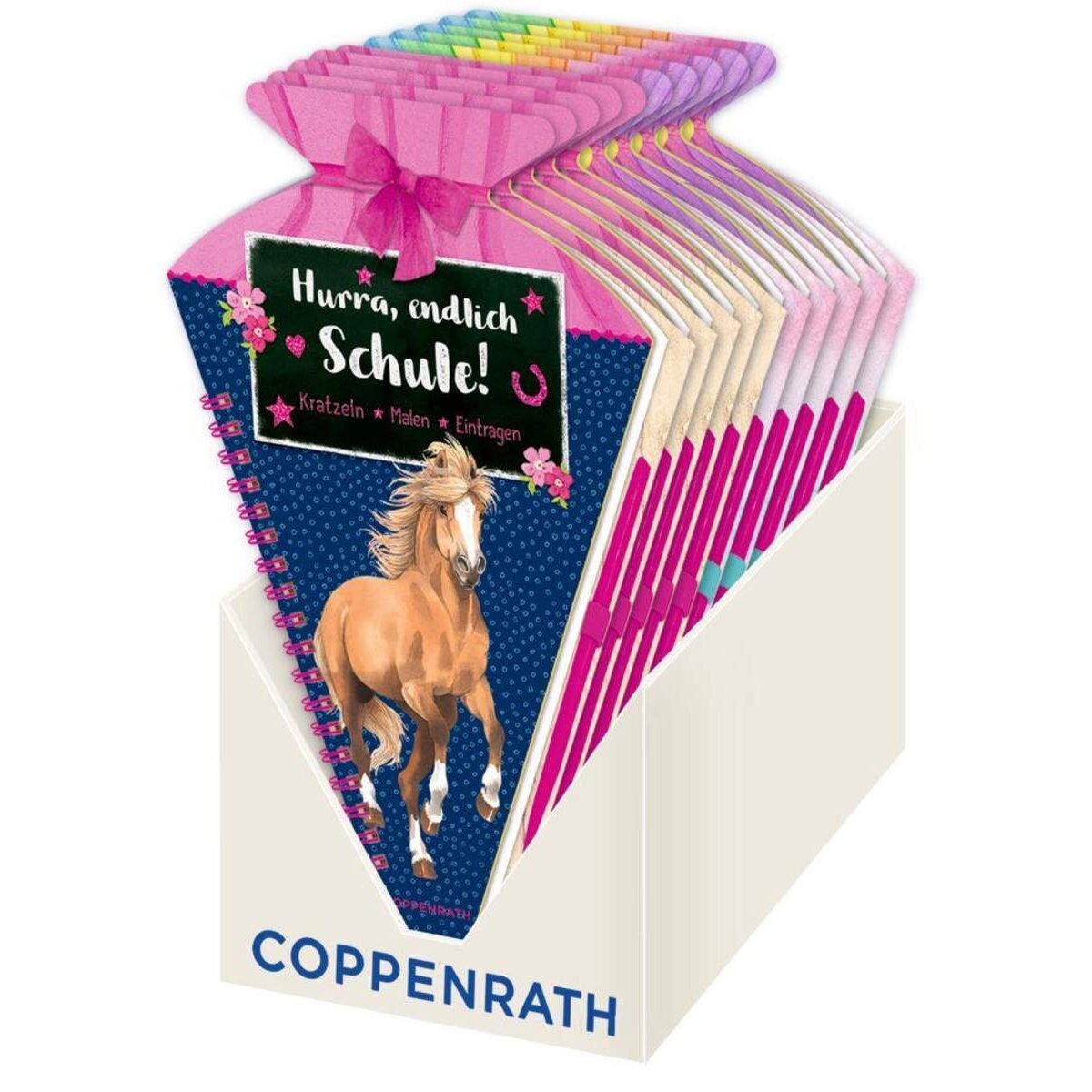 Coppenrath Verlag TA Schultüten-Kratzelbuch "Pferdefr./Einhorn-Parad." 2x5 Ex.