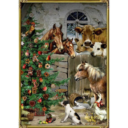 Coppenrath Verlag Weihnacht im Stall, Wand-Adventskalender A4 (Behr)