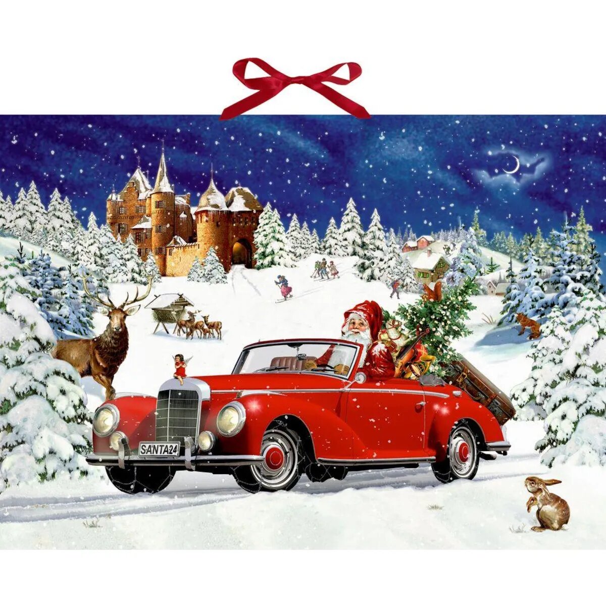 Coppenrath Verlag Winterfahrt im Oldtimer, Wand-Adventskalender (Behr)