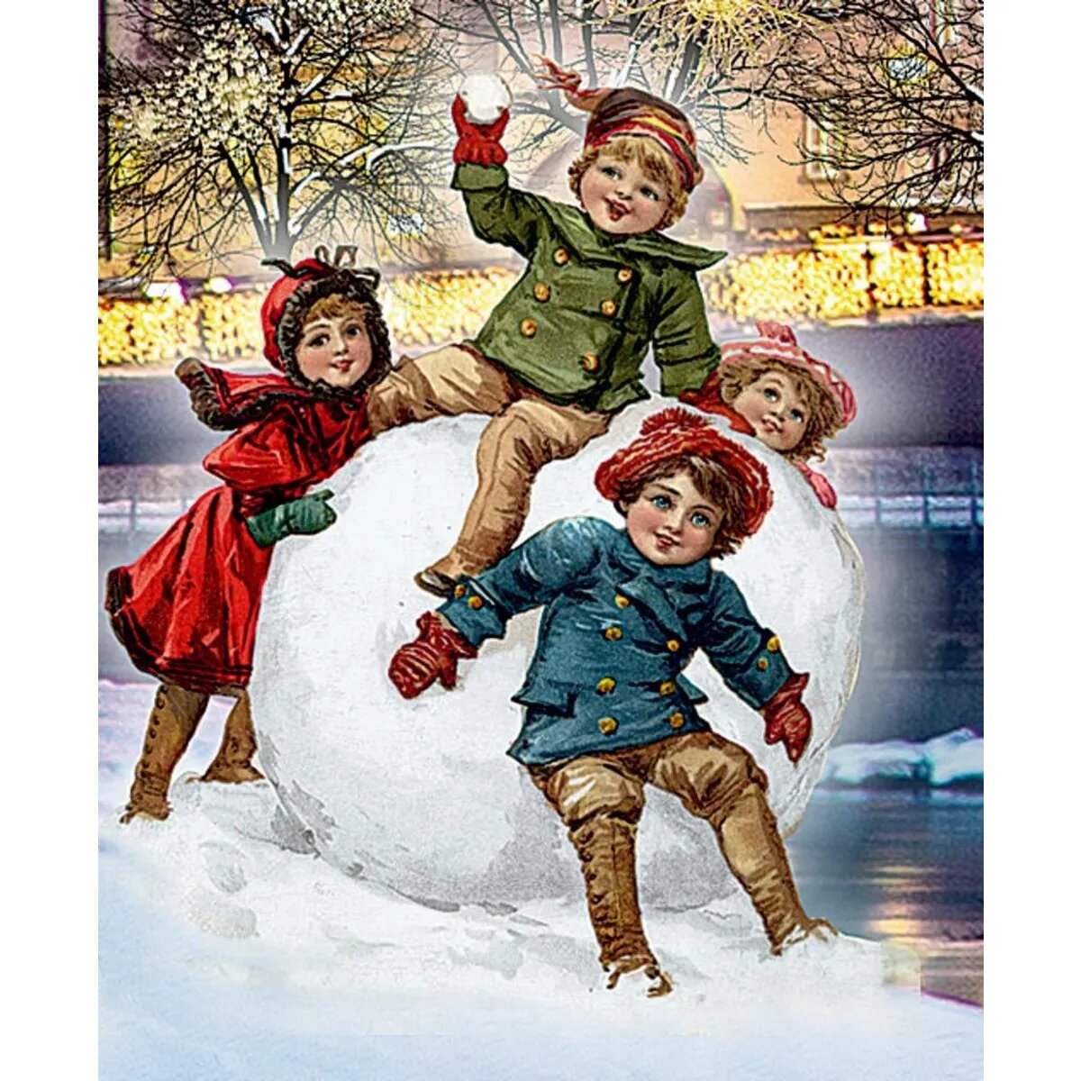 Coppenrath Verlag Winterliches Stadtpanorama, Wand-Adventskalender (Behr)