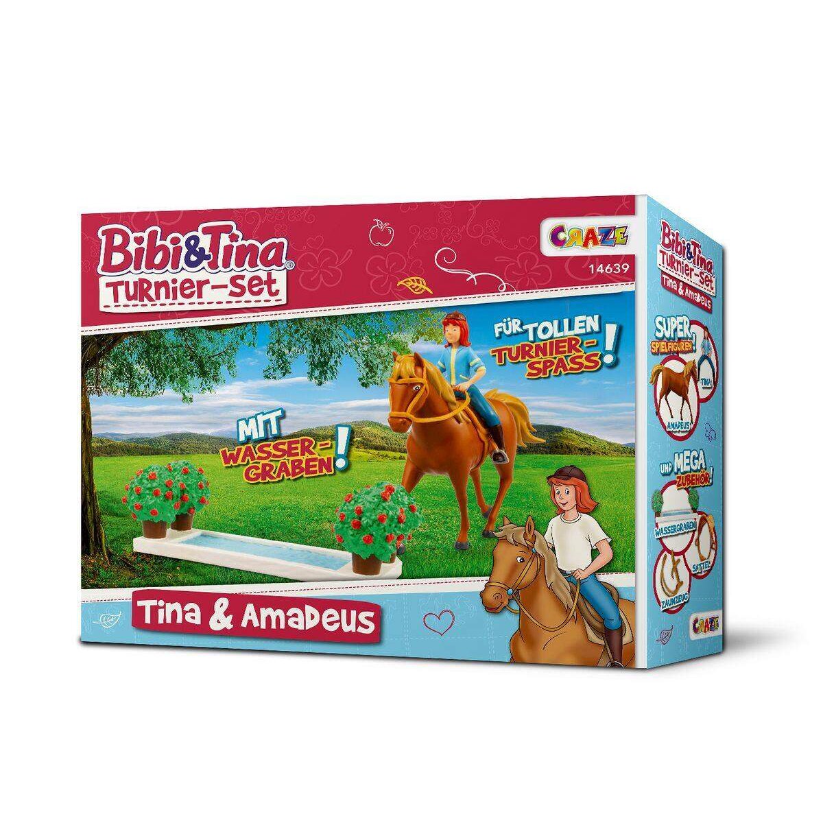 Craze Spielfiguren Set Bibi und Tina, Turnier Set mit Tina und Amadeus
