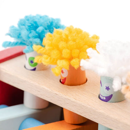 Cubika Hammerspielzeug «Springende Clowns»