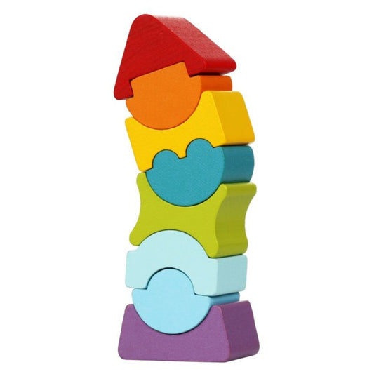 Cubika Stapelspiel Holzwackelturm Flexibler Turm LD-8