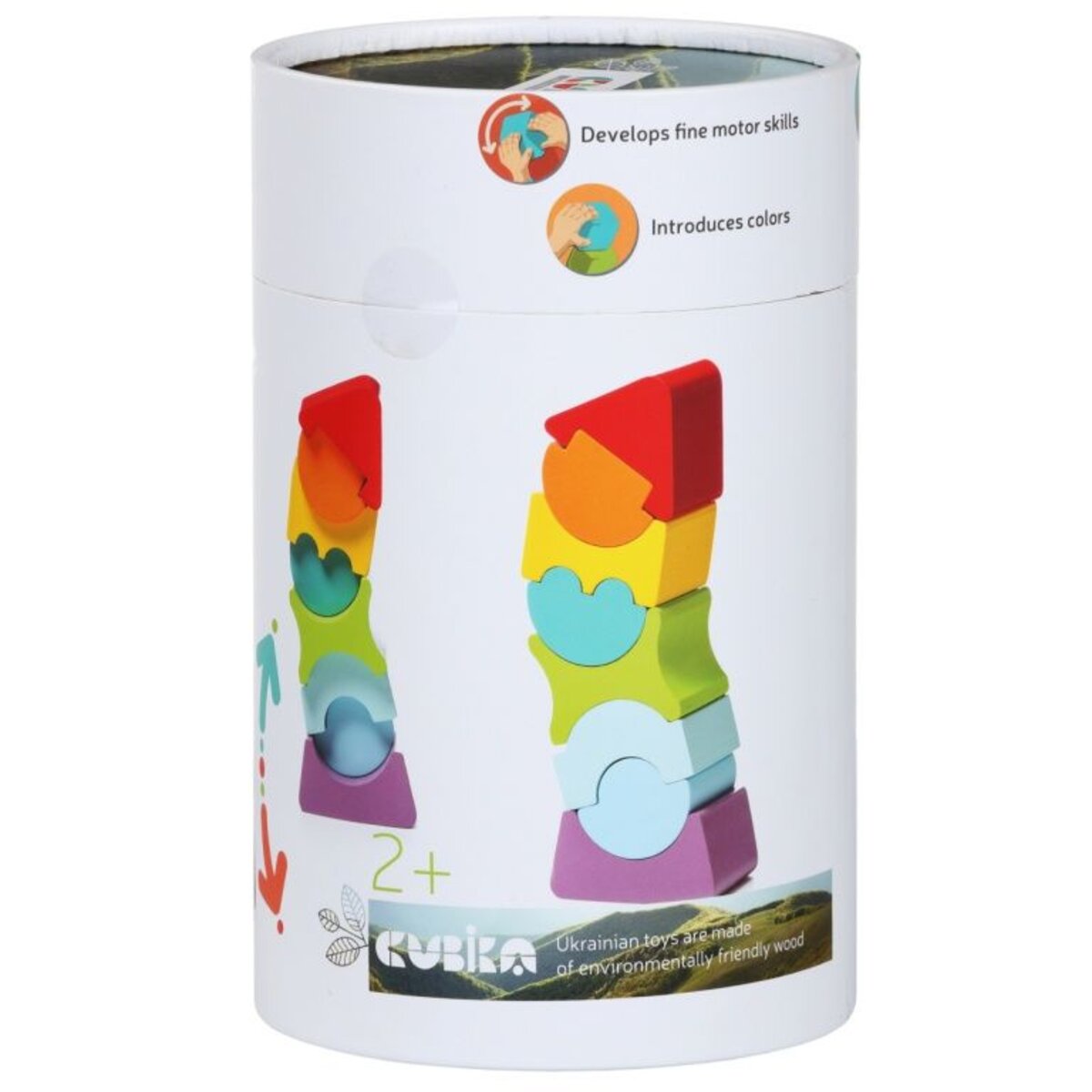 Cubika Stapelspiel Holzwackelturm Flexibler Turm LD-8