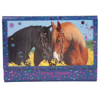 Depesche Horses Dreams Briefpapier in Fächermappe, blau