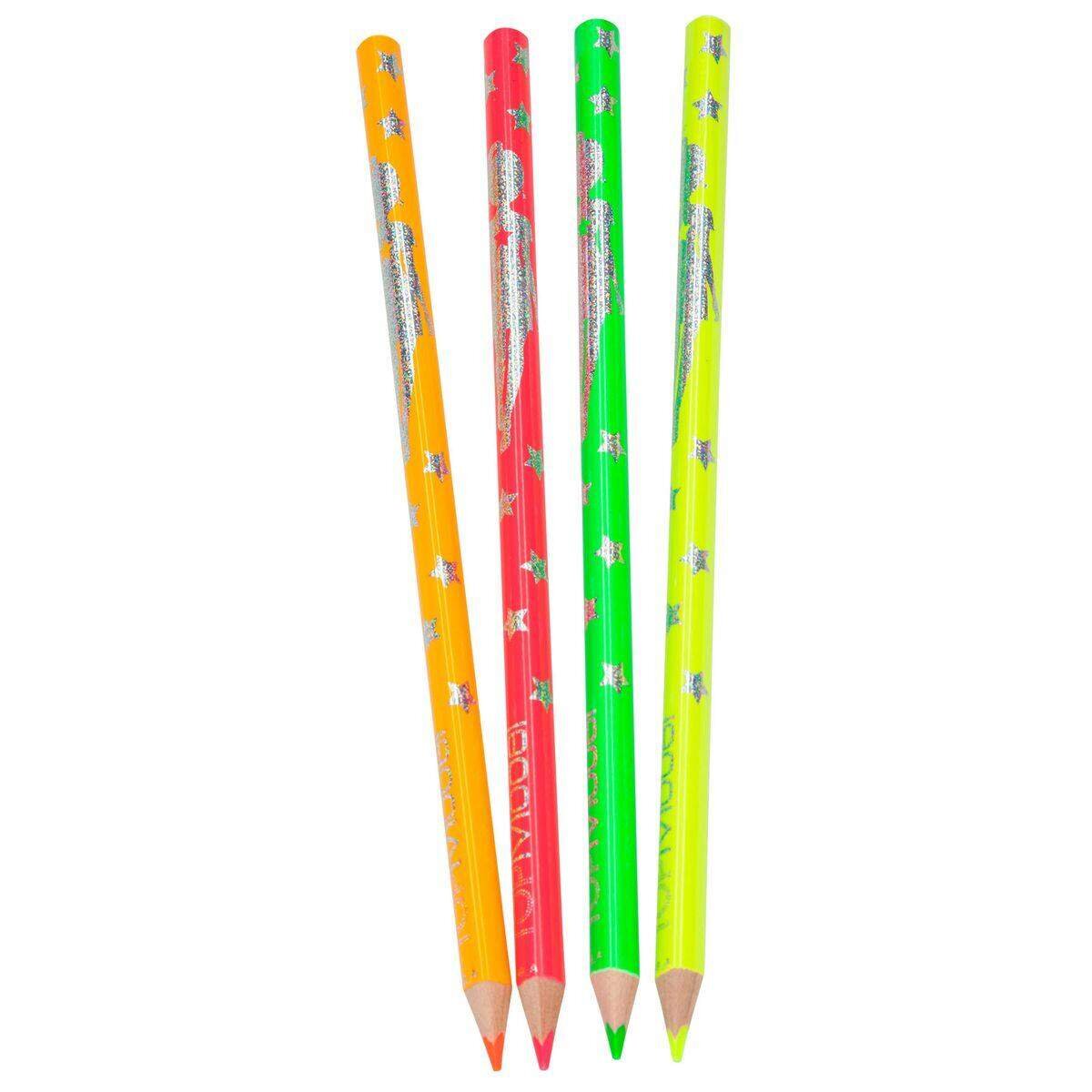 Depesche TOPModel Buntstiftset 4 Neon-Effektstifte