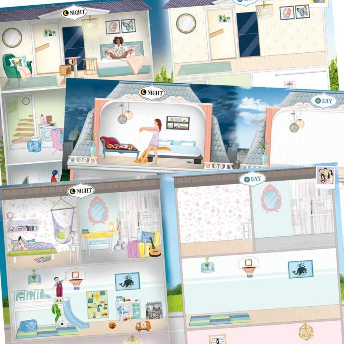 Depesche Create your Sweet Home - Malbuch mit Stickern