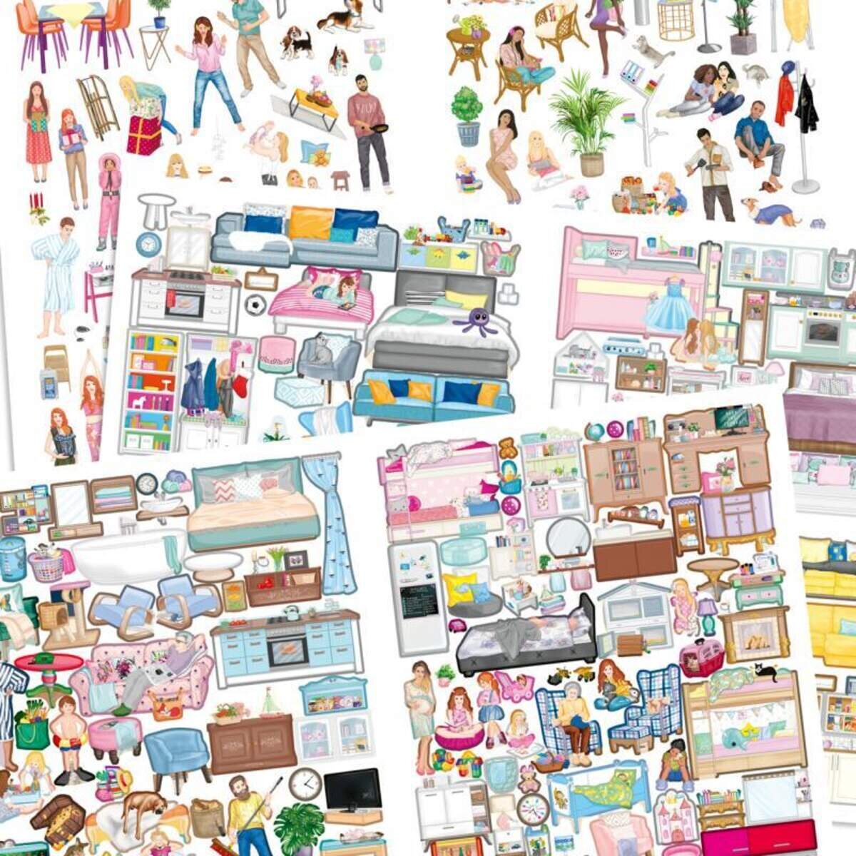 Depesche Create your Sweet Home - Malbuch mit Stickern