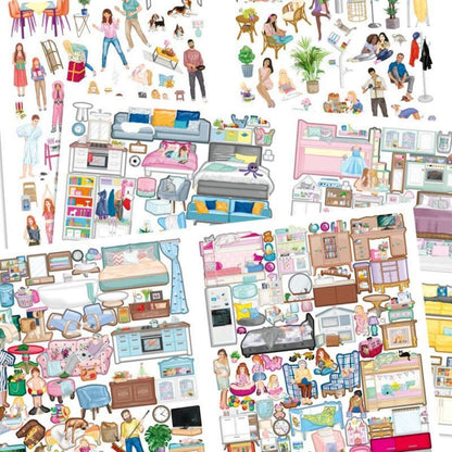 Depesche Create your Sweet Home - Malbuch mit Stickern