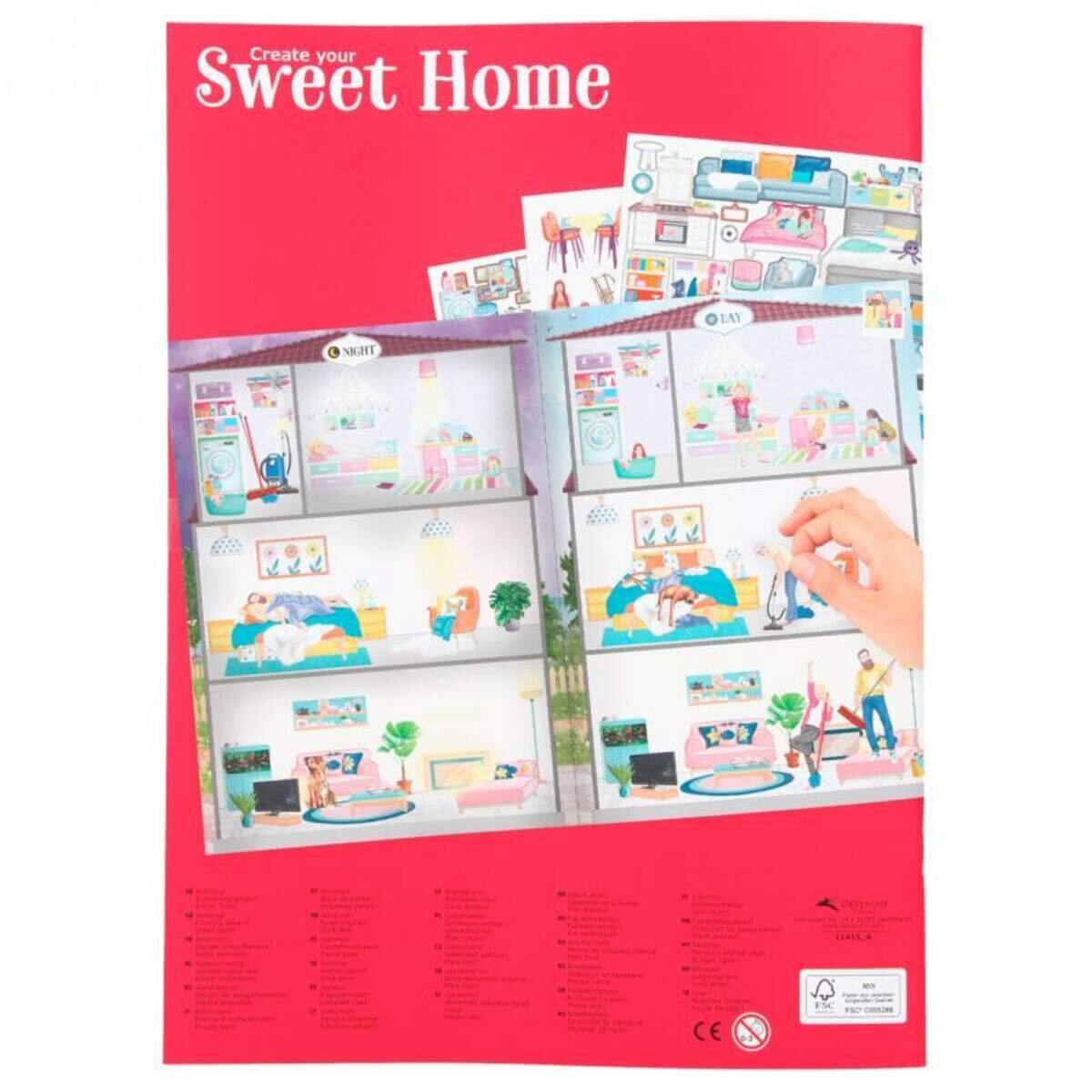 Depesche Create your Sweet Home - Malbuch mit Stickern