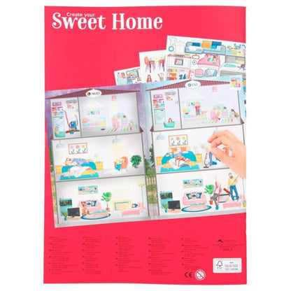 Depesche Create your Sweet Home - Malbuch mit Stickern