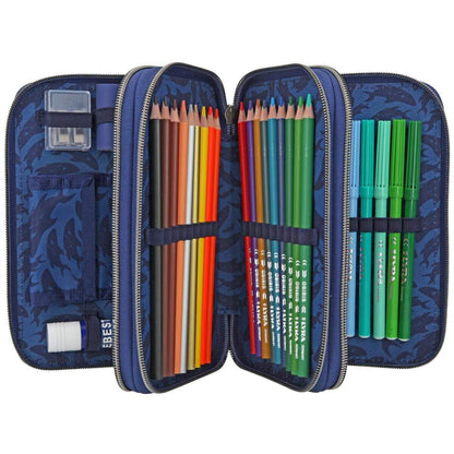 Depesche Dino World 3-Fach Federtasche LED UNDERWATER