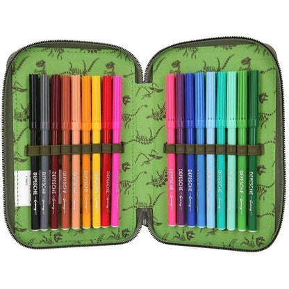 Depesche Dino World 3-Fach Federtasche LED
