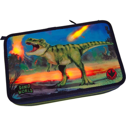 Depesche Dino World 3-Fach Federtasche LED