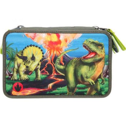 Depesche Dino World 3-Fach Federtasche LED