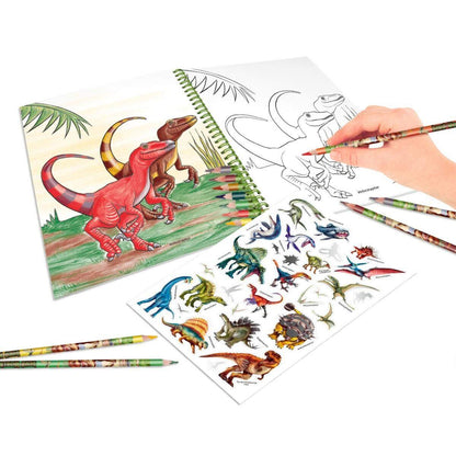 Depesche Dino World Malbuch mit Buntstiften