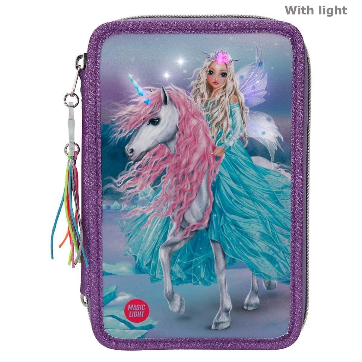 Depesche Fantasy Model 3-Fach Federtasche LED Icefriends