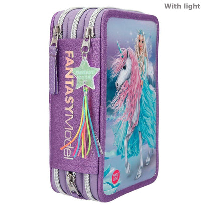 Depesche Fantasy Model 3-Fach Federtasche LED Icefriends