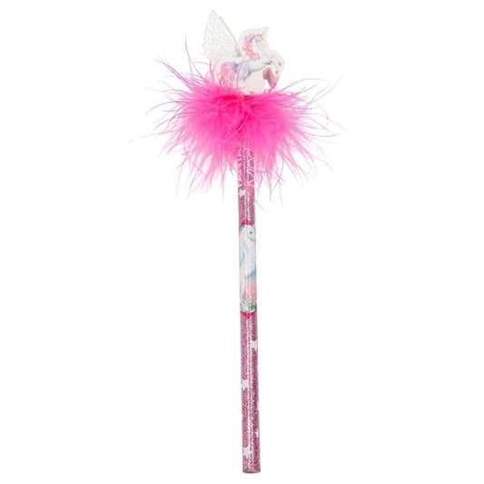 Depesche Fantasy Model Bleistift mit Radiertopper und Federn, sortiert
