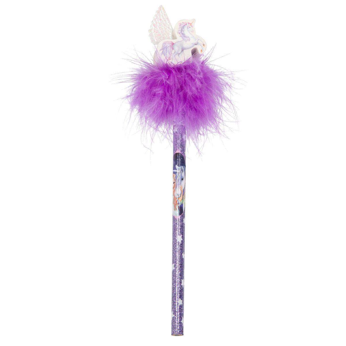 Depesche Fantasy Model Bleistift mit Radiertopper und Federn, sortiert