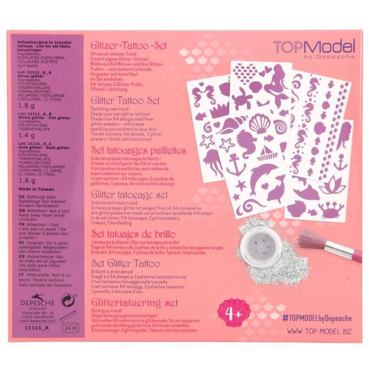 Depesche Fantasy Model Glitzer Tattoo Set Mermaid