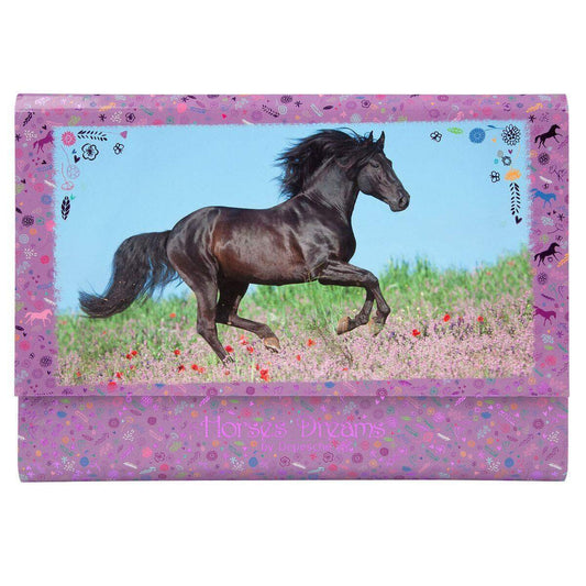 Depesche Horses Dreams Briefpapier in Fächermappe Motiv 2, Lila
