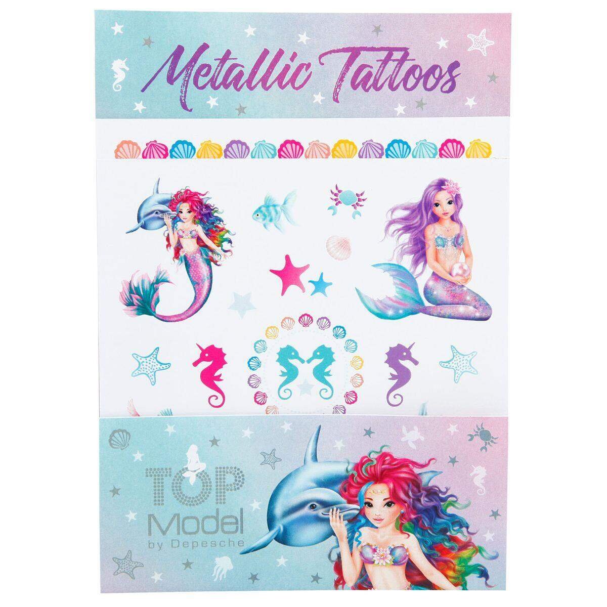 Depesche TOPModel Metallic Tattoos Fantasy Mermaid