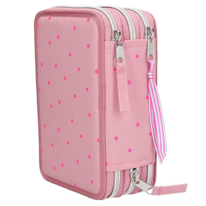Depesche Miss Melody 3-Fach Federtasche Rosa, Pailletten