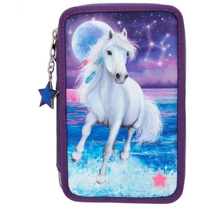 Depesche Miss Melody 3-Fach Federtasche LED Northern Lights
