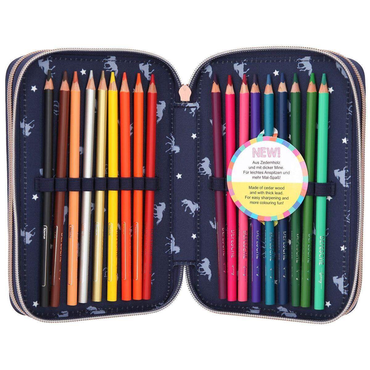 Depesche Miss Melody 3-Fach Federtasche LED