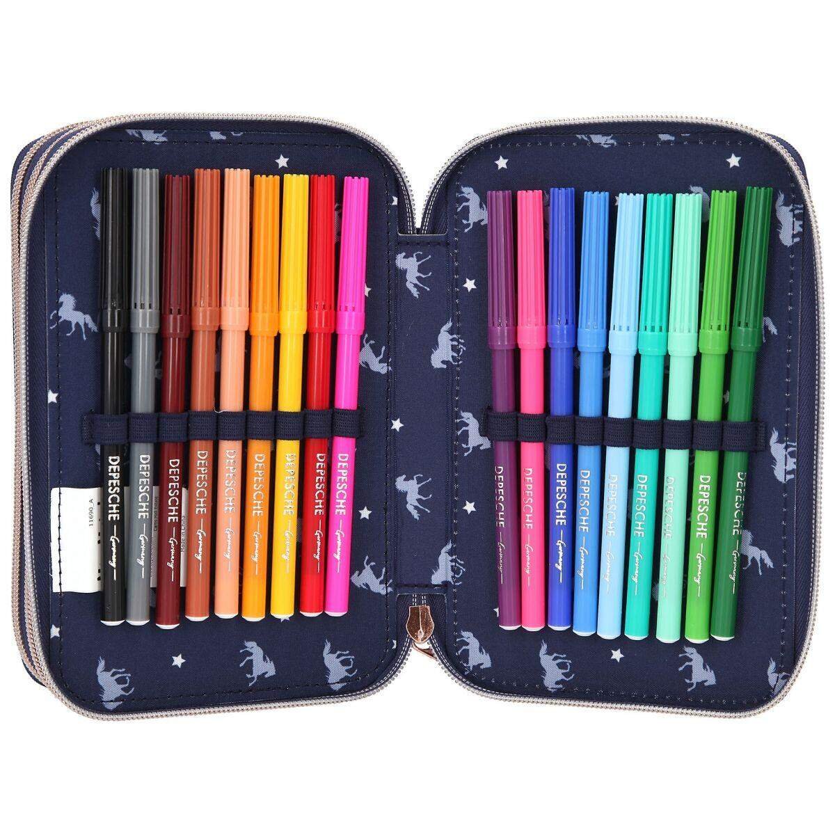 Depesche Miss Melody 3-Fach Federtasche LED