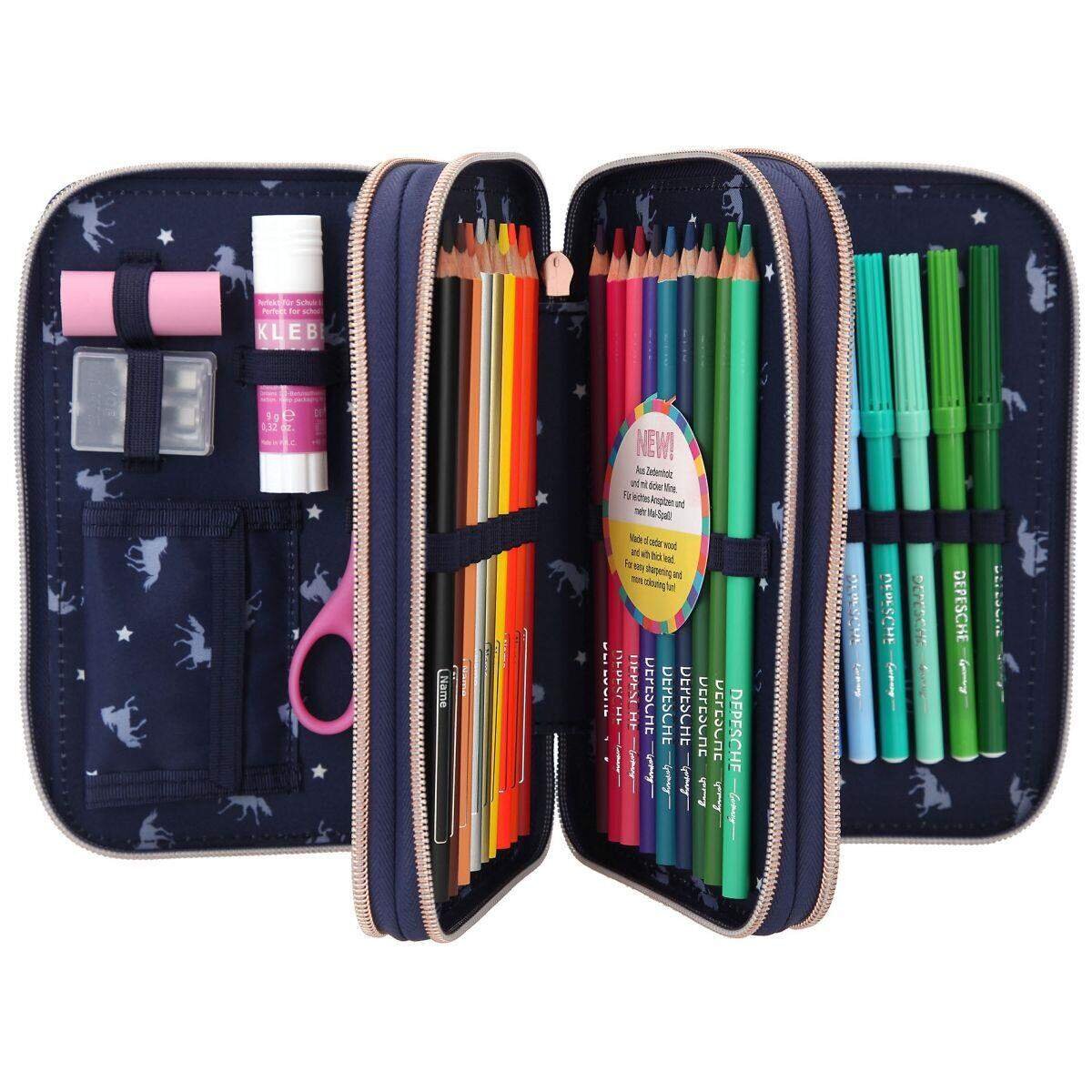 Depesche Miss Melody 3-Fach Federtasche LED