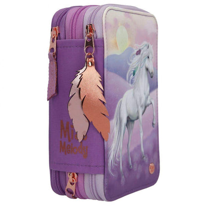 Depesche Miss Melody 3-Fach Federtasche VIOLET DREAMS