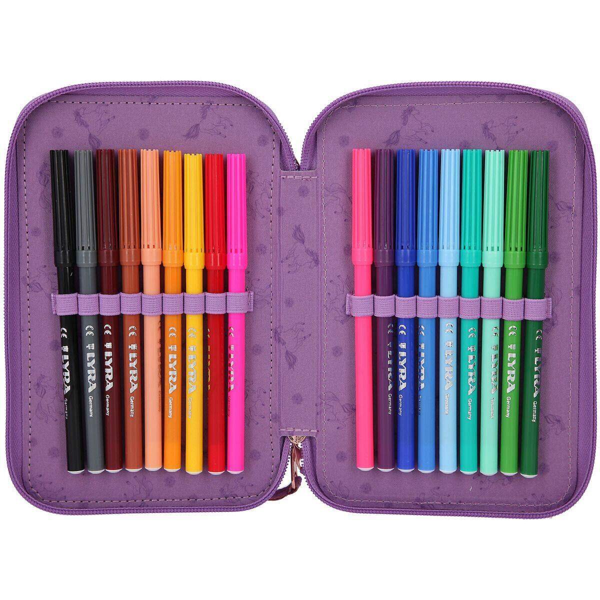 Depesche Miss Melody 3-Fach Federtasche VIOLET DREAMS