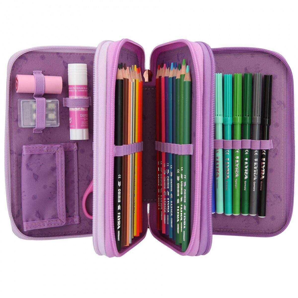 Depesche Miss Melody 3-Fach Federtasche VIOLET DREAMS