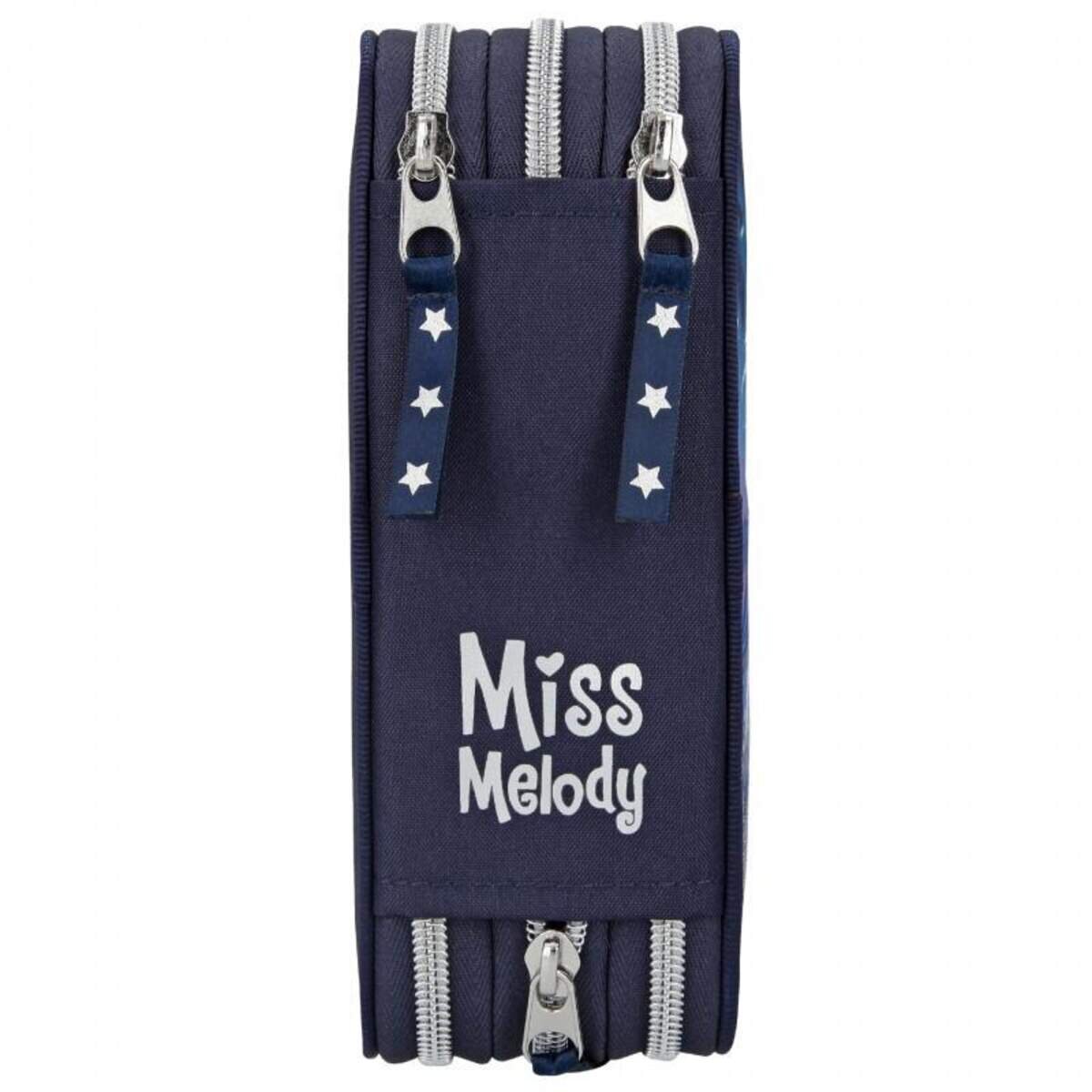 Depesche Miss Melody 3-Fach Federtasche LED Glitter Ocean