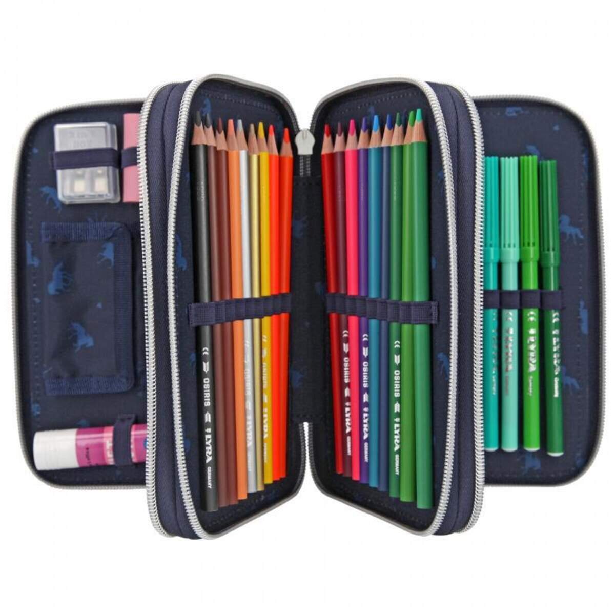 Depesche Miss Melody 3-Fach Federtasche LED Glitter Ocean