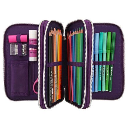 Depesche Miss Melody 3-Fach Federtasche Lila LED
