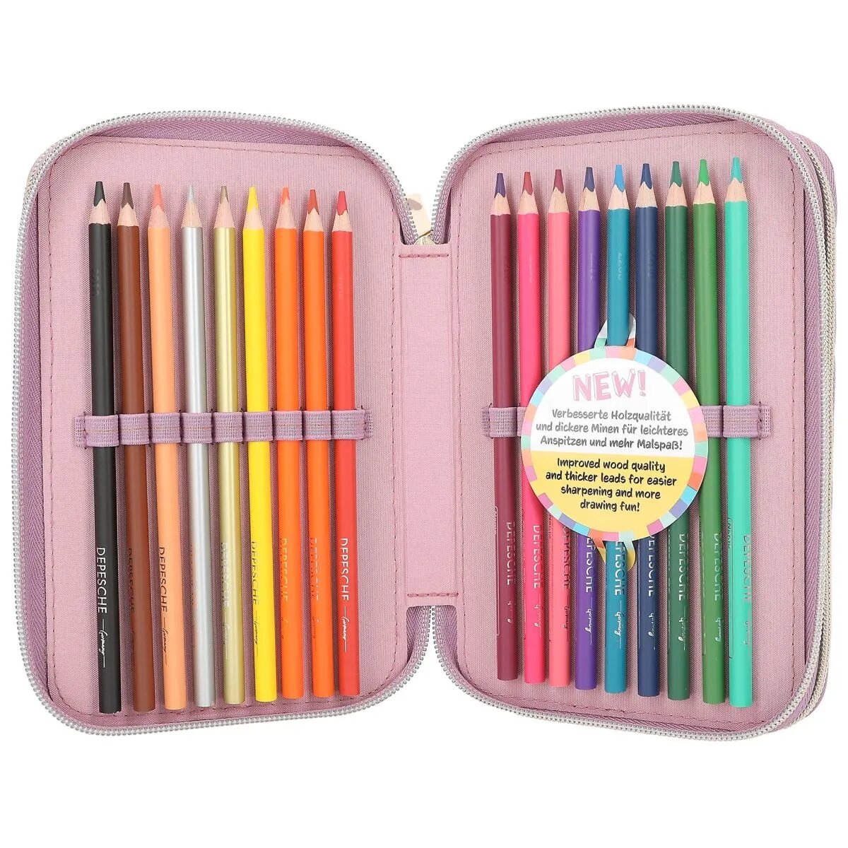 Depesche Miss Melody 3-Fach Federtasche FARM HOUSE