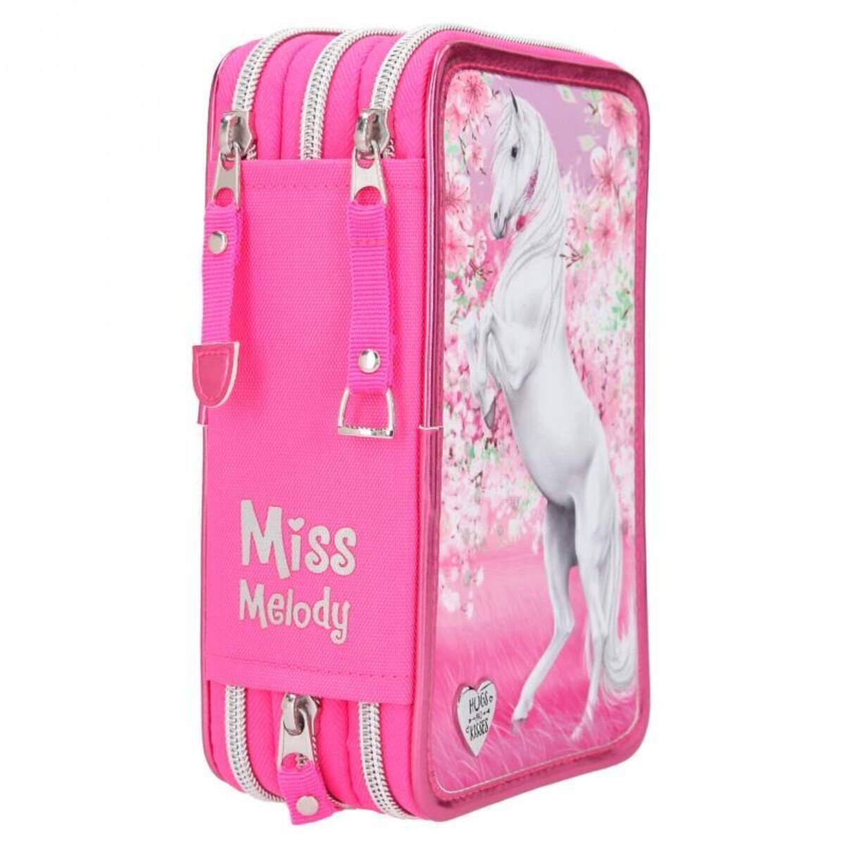 Depesche Miss Melody 3-Fach Federtasche Cherry Blossom