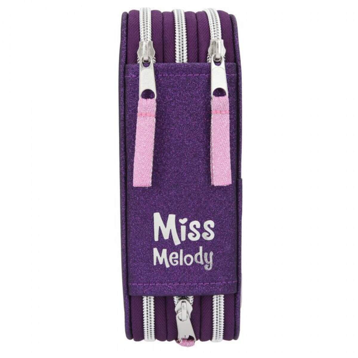 Depesche Miss Melody 3-Fach Federtasche LED Lila