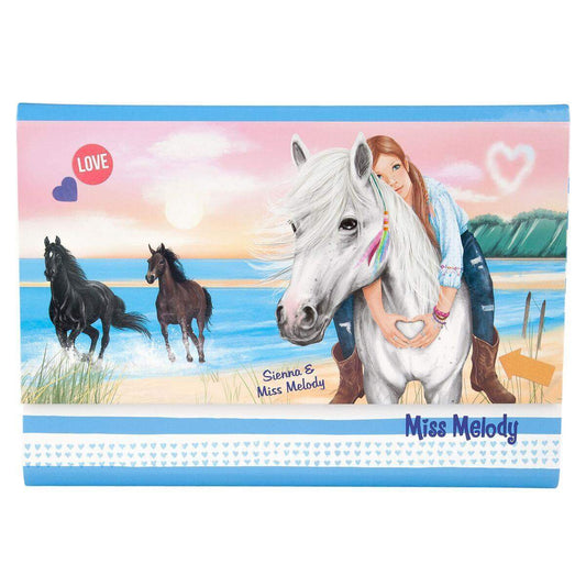 Depesche Miss Melody Briefpapier in Fächermappe, Motiv 2 blau