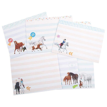 Depesche Miss Melody Briefpapier in Fächermappe, Motiv 2 blau